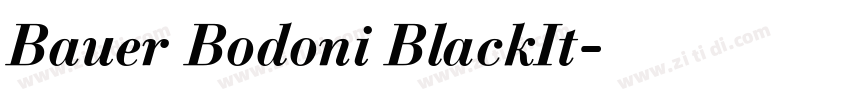 Bauer Bodoni BlackIt字体转换